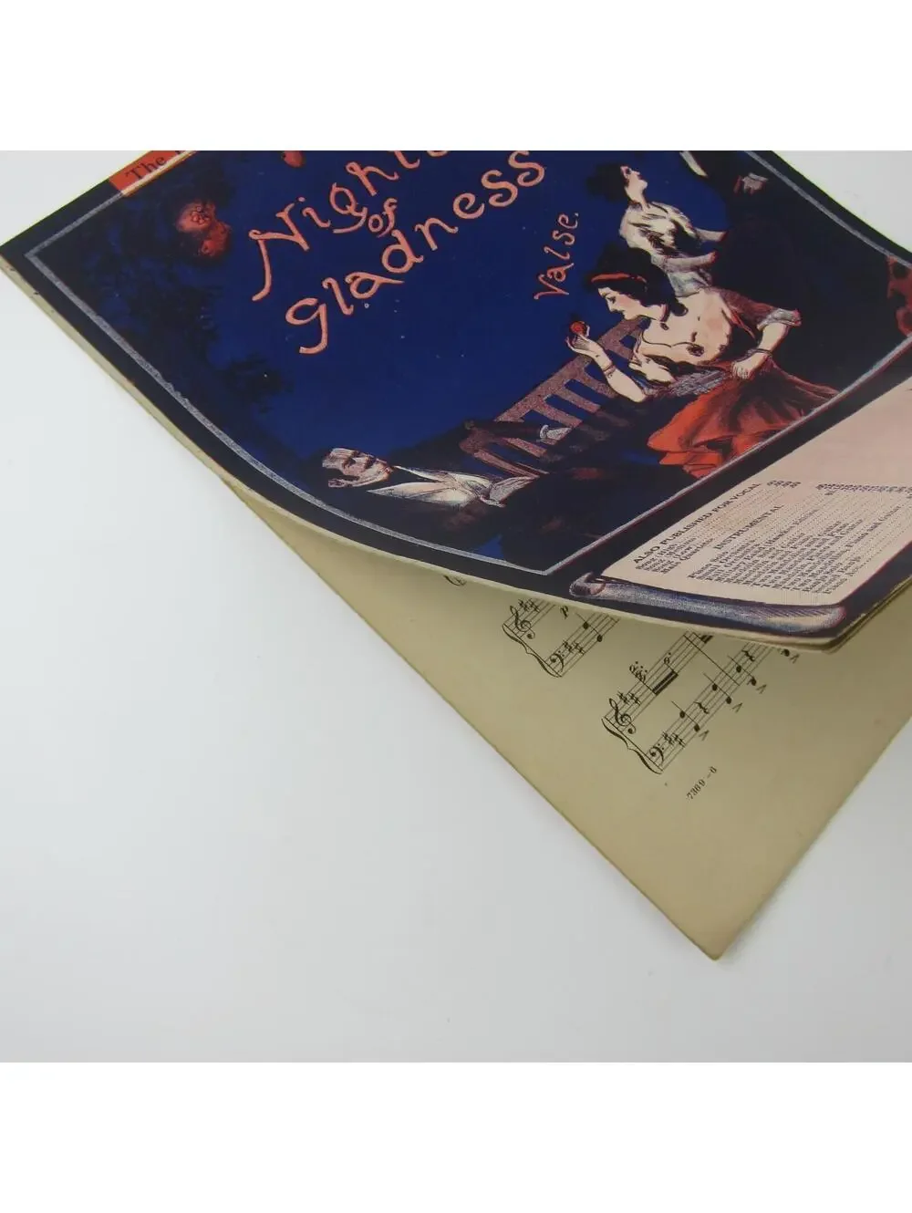 Sheet Music Nights of Gladness Valse Piano Charles Antcliffe Antique 1912